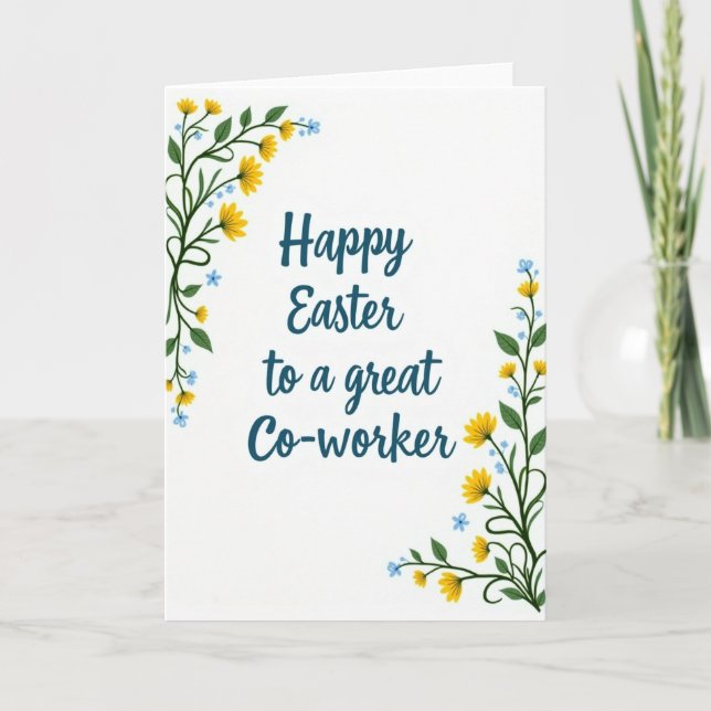 Cheerful Floral Greeting Card (Front)