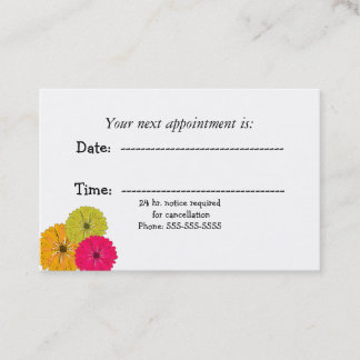Cheerful Floral Medical Appointment Card