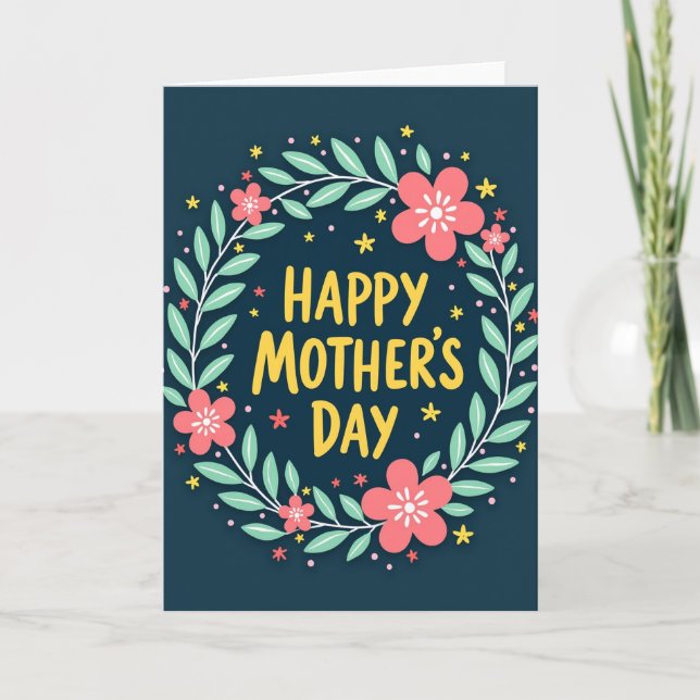 Cheerful Floral Message Card (Front)