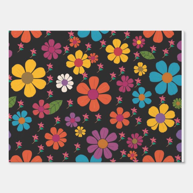 Cheerful Floral Sign (Front)