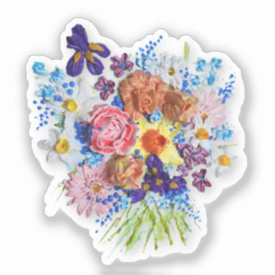 Cheerful Floral Stcikers Sticker