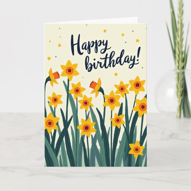 Cheerful Flower Art Card (Front)
