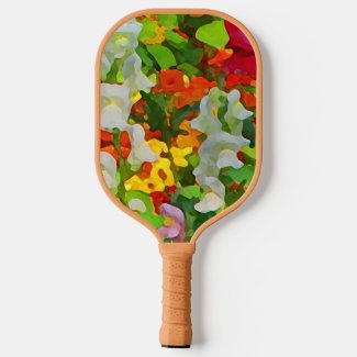 Cheerful Flower Garden Colors Pickleball Paddle