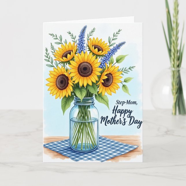 Cheerful Flowers Mothers Day Card (Front)
