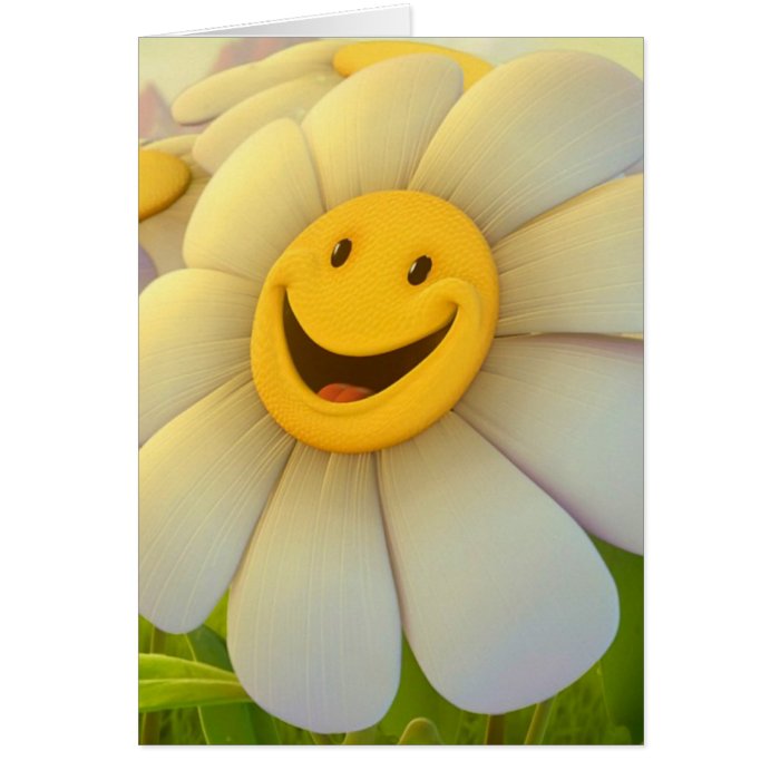 Cheerful Flowers Smile Card