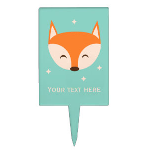 Cheerful Fox Cake Topper