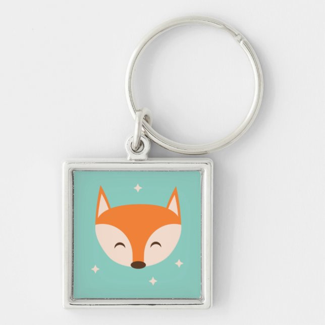 Cheerful Fox Keychain (Front)