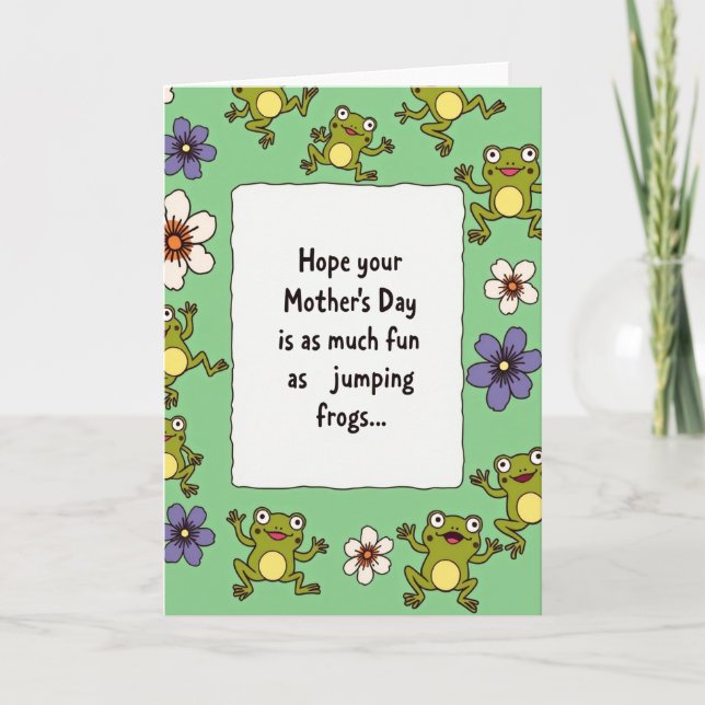 Cheerful Frog Mothers Day Card (Front)