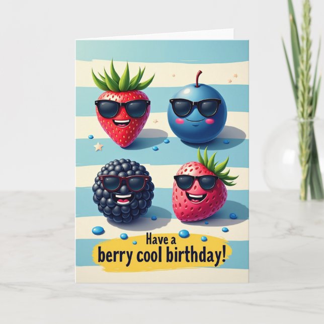 Cheerful Fruit Birthday Card (Front)