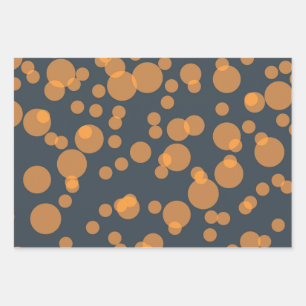 Cheerful fun circle pattern in celebration concept wrapping paper sheets