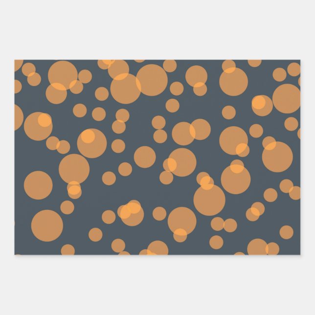 Cheerful fun circle pattern in celebration concept wrapping paper sheets (Front)