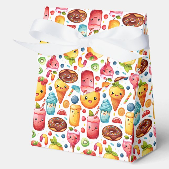  Cheerful funny cute sweets  Favor Boxes (Front)