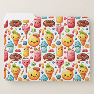 Cheerful funny cute sweets File Folder