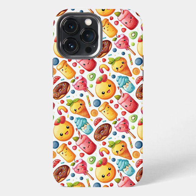  Cheerful funny cute sweets  Iphone Case (Back)