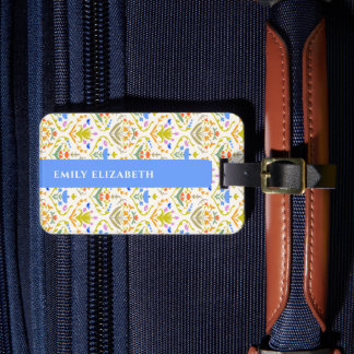 Cheerful Garden Botanical Personalized Luggage Tag