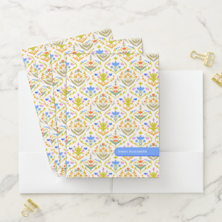 Cheerful Garden Botanical Personalized Pocket Folder