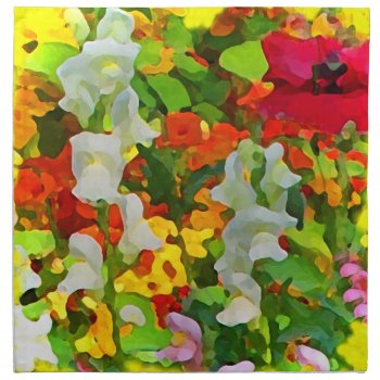 Cheerful Garden Colors Cloth Napkin by Bebops at Zazzle