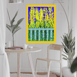 Cheerful Garden Escape: A Dance of Yellow Blooms Poster
