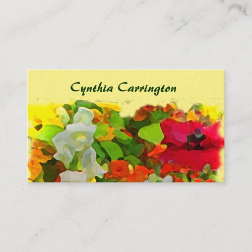 Cheerful Garden Mommy Calling Card