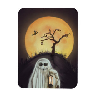 Cheerful Ghost Halloween Magnet! Magnet