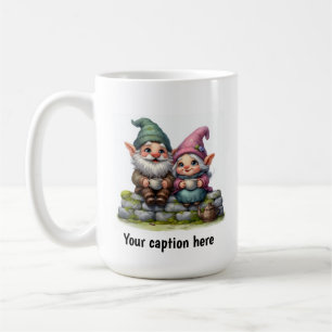 Cheerful Gnomes Enjoying a Coffee Break Mug