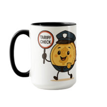 Cheerful Gold Cartoon Dollar Coin Tariff Check