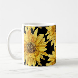 Cheerful Golden Yellow Sunflower Ceramic Coffee Mug