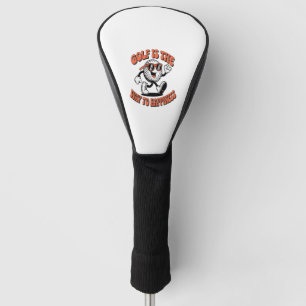 Cheerful Golf Ball Mascot Head Cover