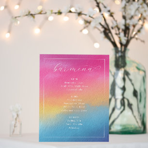Cheerful Gradient Beverage Menu Foam Board