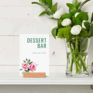 Cheerful Green Watercolor Floral Sign Holder