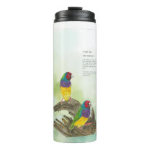 Cheerful Handpainted Gouldia Finch Birds