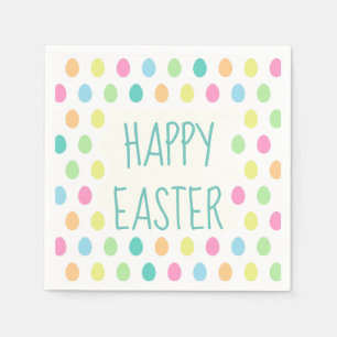 Cheerful Happy Easter Colorful Napkins