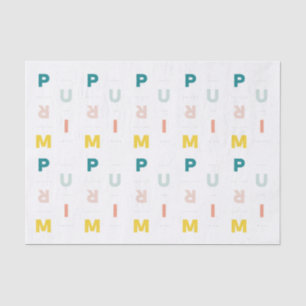 Cheerful Happy Purim Colorful Tissue Paper