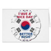 Cheerful "Have a Nice Day" Korean Flag Art Design (Front Horizontal)