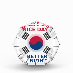 Cheerful "Have a Nice Day" Korean Flag Art design Award