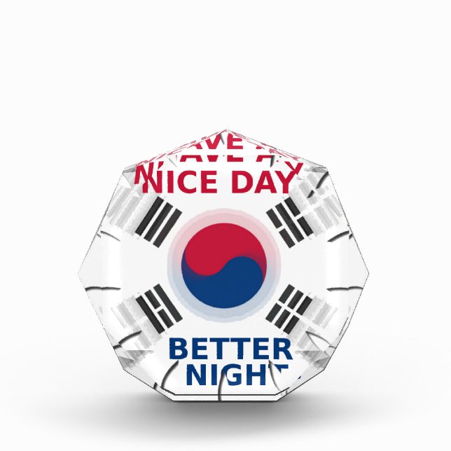 Cheerful "Have a Nice Day" Korean Flag Art design Award (Front)