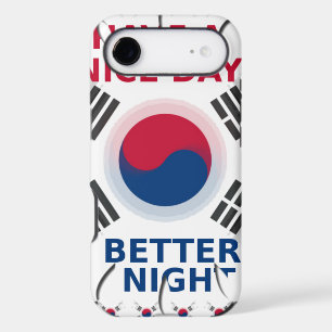 Cheerful "Have a Nice Day" Korean Flag Art design iPhone 17 Air Case