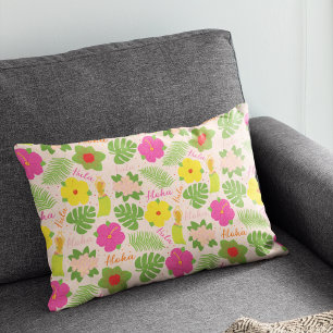 Cheerful Hawaiian Hula Dancer Accent Art Pillow
