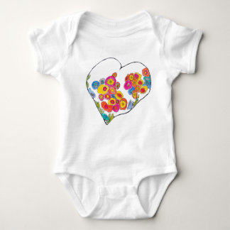 Cheerful Heart by Lydia's Art Sangria Baby Bodysuit