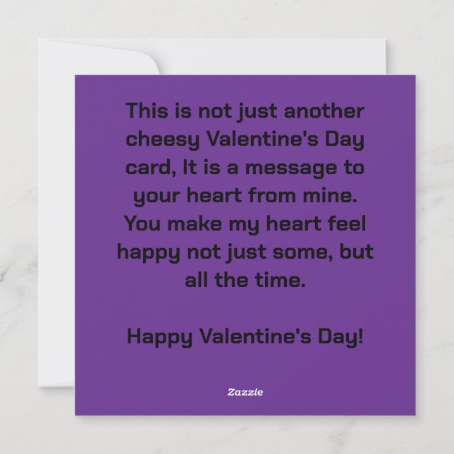 Cheerful Heart Pattern Holiday Card (Back)