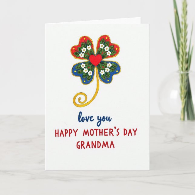 Cheerful Hearts Mothers Day Card (Front)