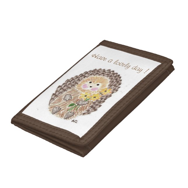 Cheerful hedgehog kid wallet (Bottom)