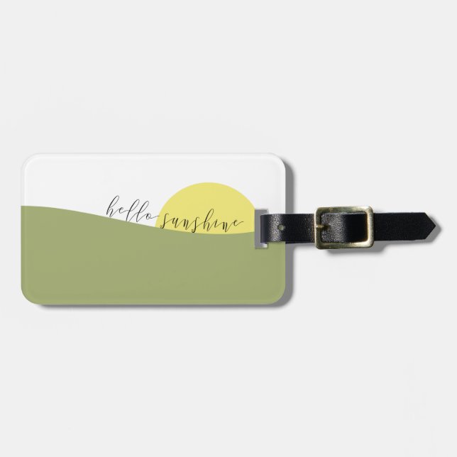 Cheerful Hello Sunshine Luggage Tag (Front Horizontal)