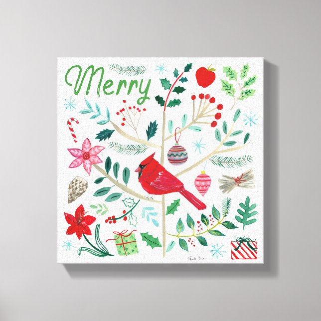 Cheerful Holiday - Merry Canvas Print (Front)