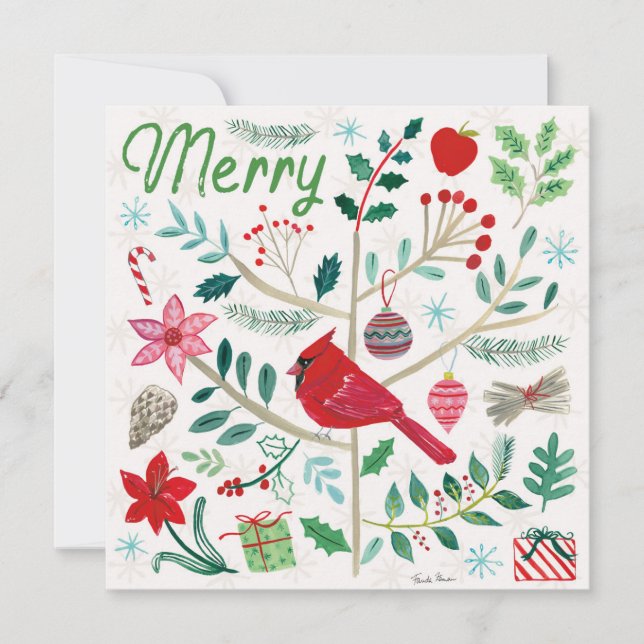 Cheerful Holiday - Merry Card (Front)