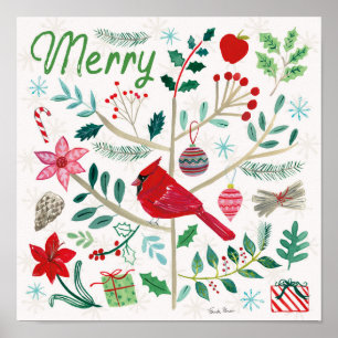 Cheerful Holiday - Merry Poster