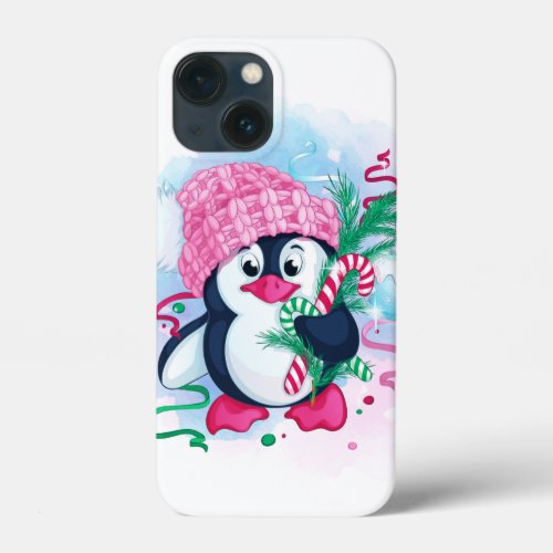Cheerful Holiday Penguin Case_Mate iPhone Case