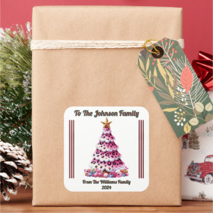 Cheerful Holiday Sticker for Gifts