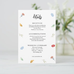 Cheerful Joyful Colorful Wedding Enclosure cards