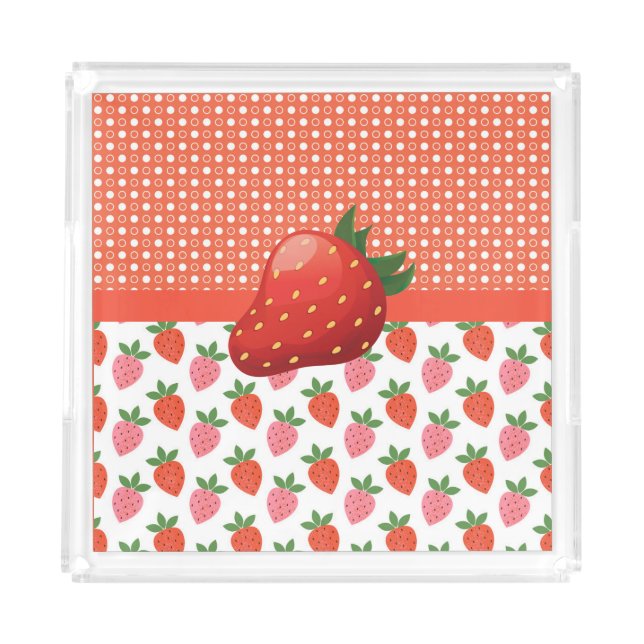 Cheerful Juicy Strawberry   Serving Tray (Front)